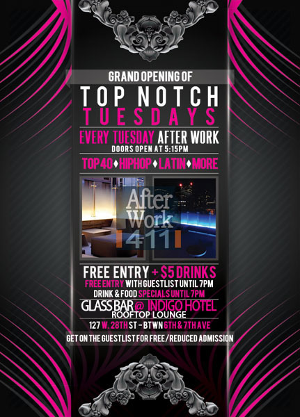 After work Tuesday at The Glass Bar NYC 