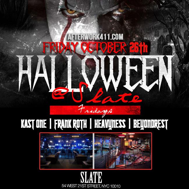 Haunted Slate NYC Halloween Party at Slate NY Lounge - Times Square NYC